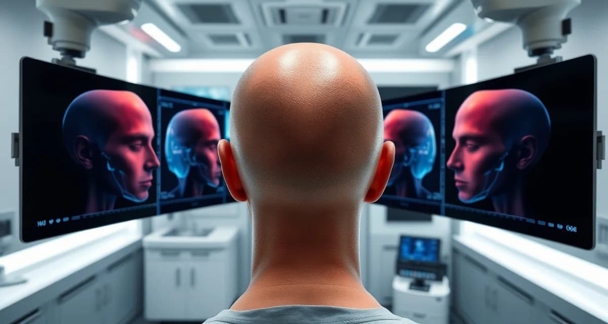 Advanced 3D scalp photography technology Canfield Vectra 3D imaging system for clinical hair loss documentation and density measurement analysis